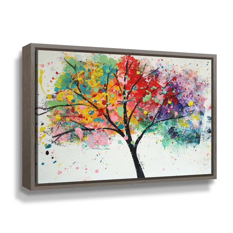 Rainbow Tree III by Jolina Anthony Graphic Art on Canvas